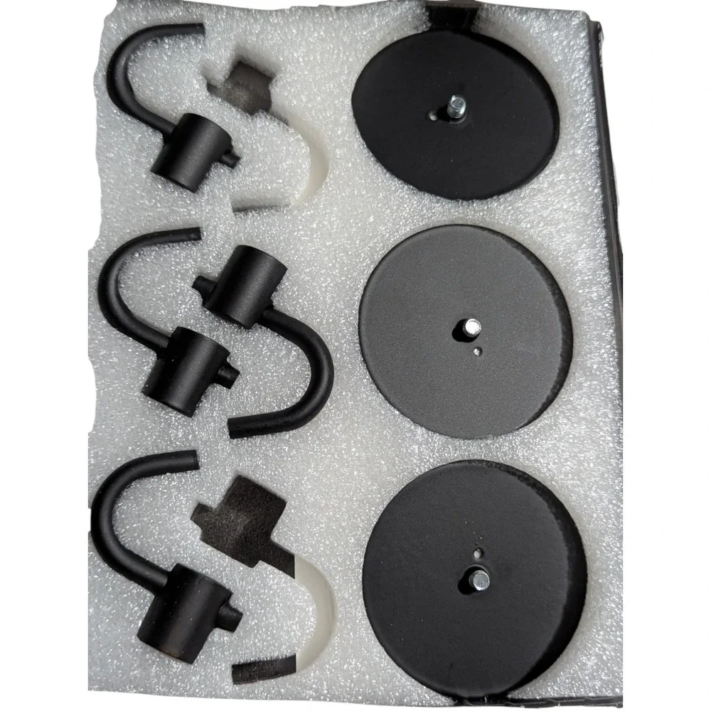 Adhesive Towel Hooks for Bathroom Wall: 4 Pack Sticky Hook 4 Pack, Black‎